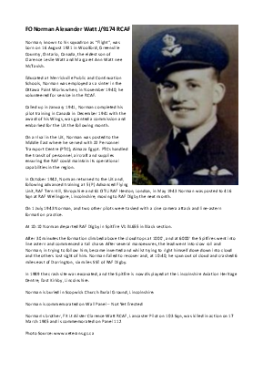 A preview of a PDF biography for Watt, Norman Alexander